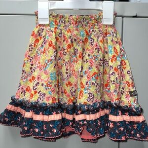 Matilda Jane Floral Skirt with Ruffle Hem